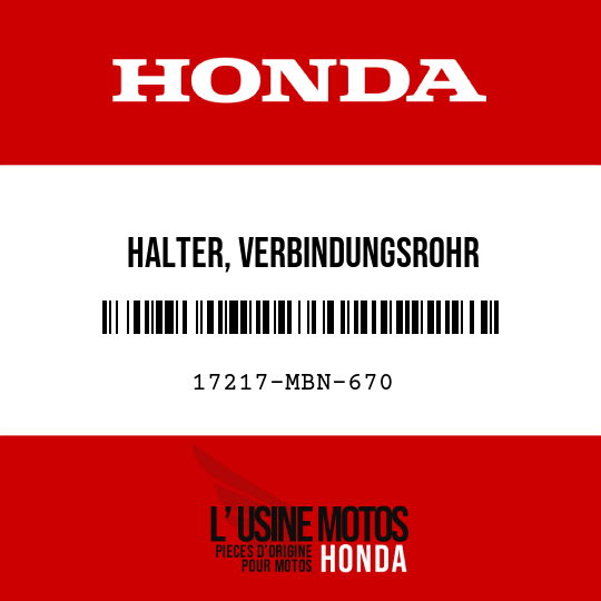 image de 17217-MBN-670 HALTER, VERBINDUNGSROHR