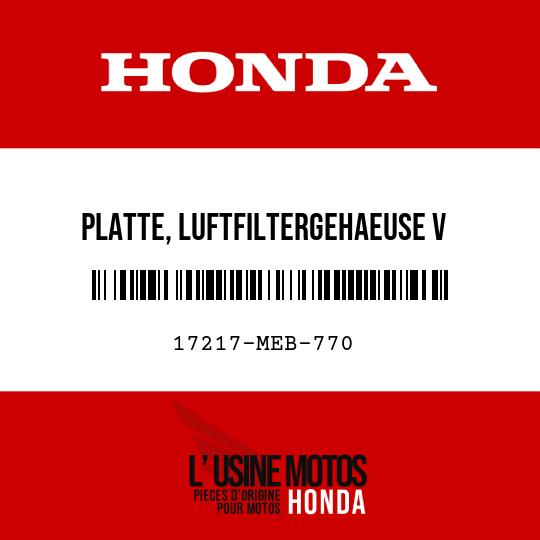 image de 17217-MEB-770 PLATTE, LUFTFILTERGEHAEUSE V