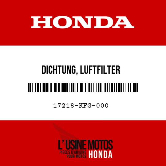 image de 17218-KFG-000 DICHTUNG, LUFTFILTER