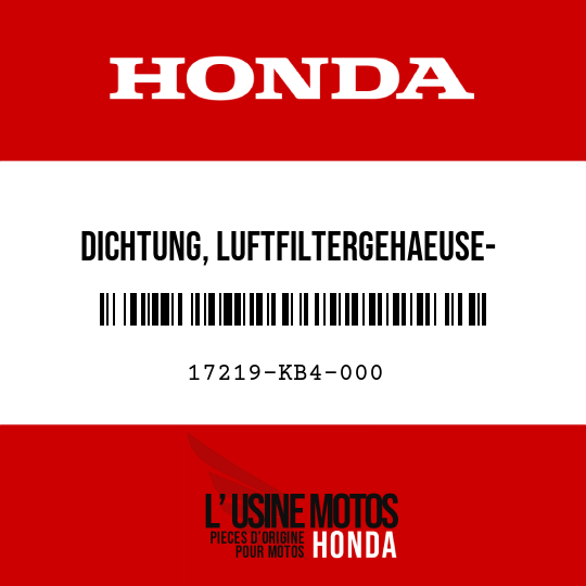 image de 17219-KB4-000 DICHTUNG, LUFTFILTERGEHAEUSE- DECKEL