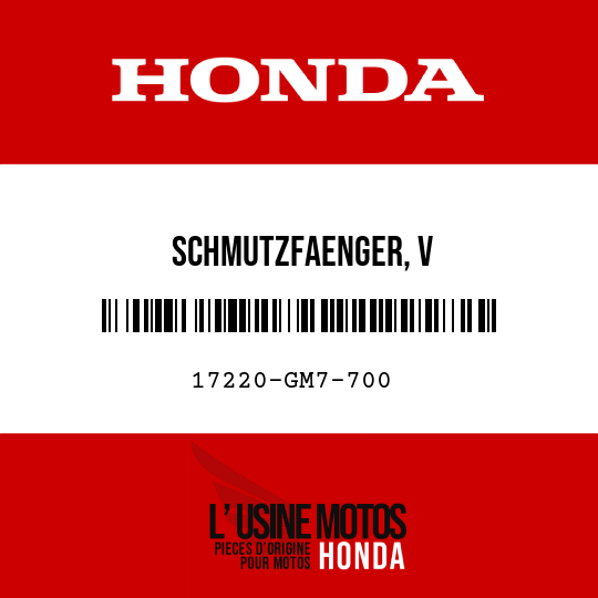 image de 17220-GM7-700 SCHMUTZFAENGER, V