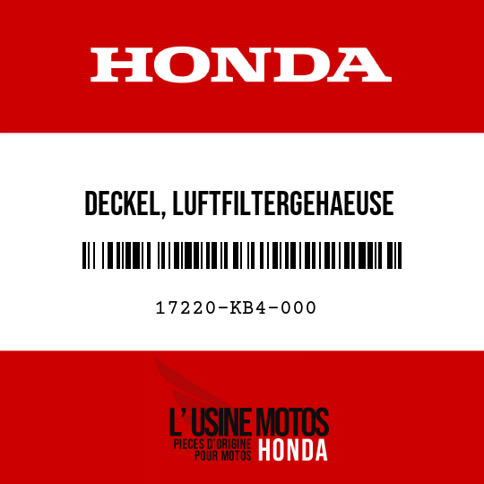 image de 17220-KB4-000 DECKEL, LUFTFILTERGEHAEUSE