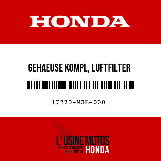 image de 17220-MGE-000 GEHAEUSE KOMPL, LUFTFILTER