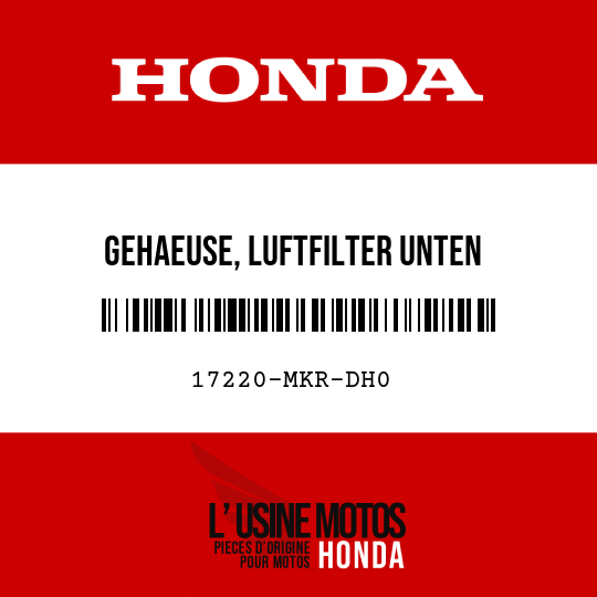 image de 17220-MKR-DH0 GEHAEUSE, LUFTFILTER UNTEN