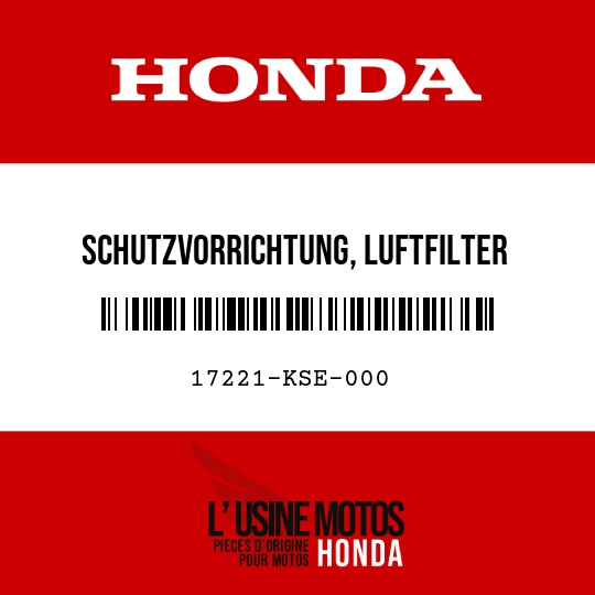 image de 17221-KSE-000 SCHUTZVORRICHTUNG, LUFTFILTER