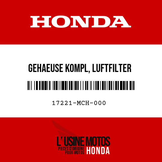 image de 17221-MCH-000 GEHAEUSE KOMPL, LUFTFILTER