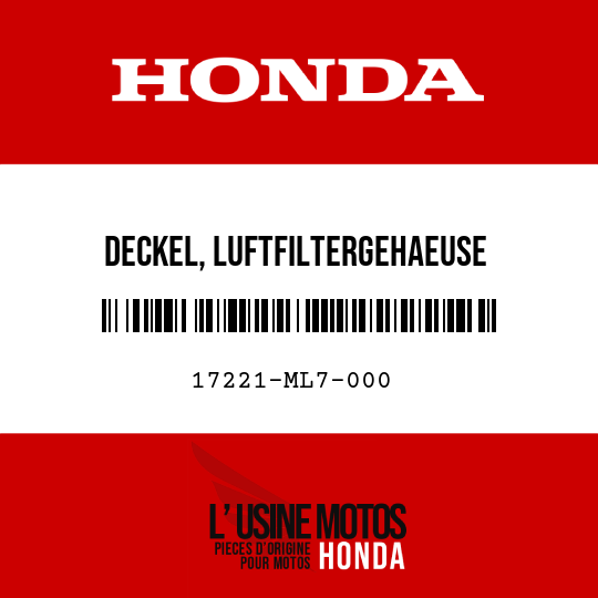image de 17221-ML7-000 DECKEL, LUFTFILTERGEHAEUSE