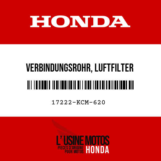 image de 17222-KCM-620 VERBINDUNGSROHR, LUFTFILTER