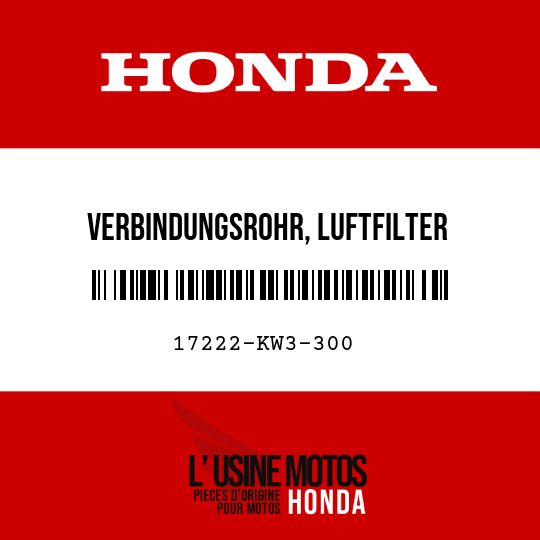 image de 17222-KW3-300 VERBINDUNGSROHR, LUFTFILTER