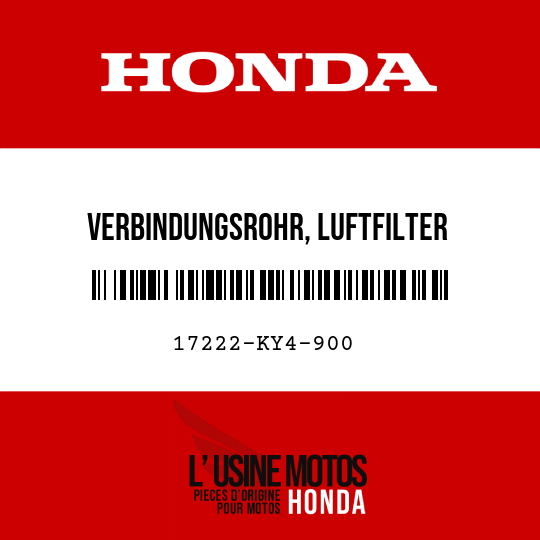 image de 17222-KY4-900 VERBINDUNGSROHR, LUFTFILTER