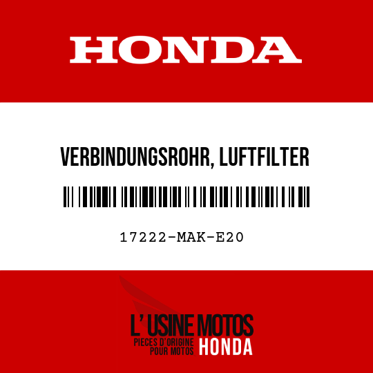 image de 17222-MAK-E20 VERBINDUNGSROHR, LUFTFILTER