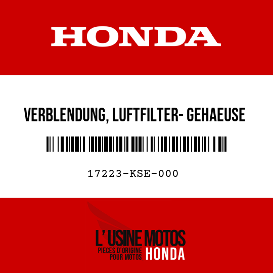 image de 17223-KSE-000 VERBLENDUNG, LUFTFILTER- GEHAEUSE