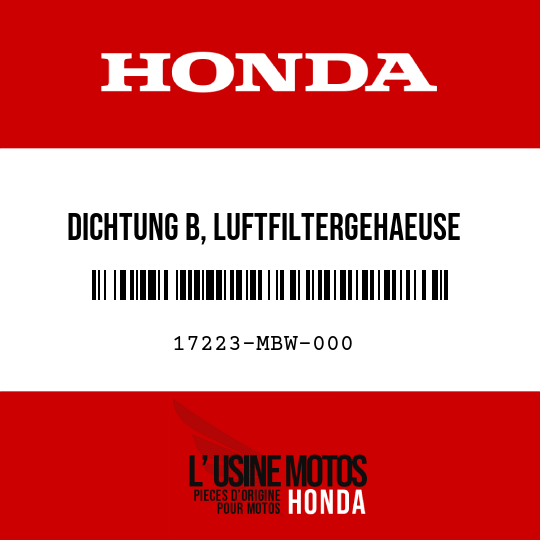 image de 17223-MBW-000 DICHTUNG B, LUFTFILTERGEHAEUSE