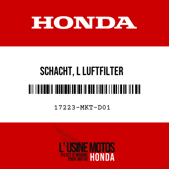 image de 17223-MKT-D01 SCHACHT, L LUFTFILTER