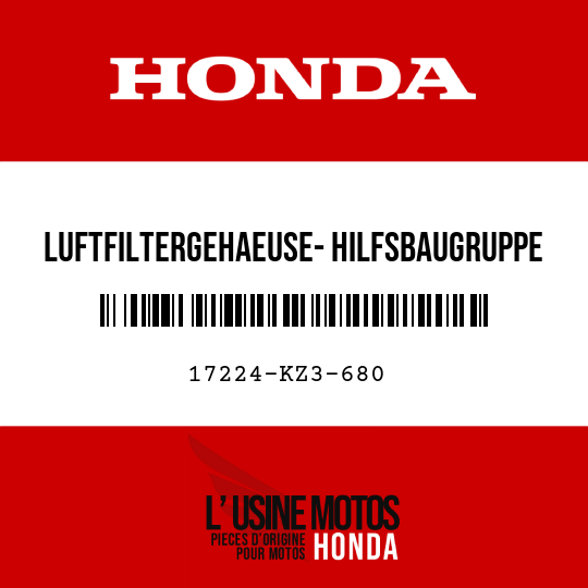 image de 17224-KZ3-680 LUFTFILTERGEHAEUSE- HILFSBAUGRUPPE