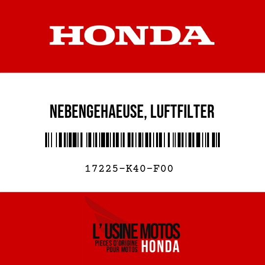 image de 17225-K40-F00 NEBENGEHAEUSE, LUFTFILTER