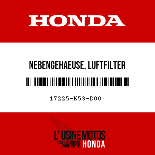 image de 17225-K53-D00 NEBENGEHAEUSE, LUFTFILTER