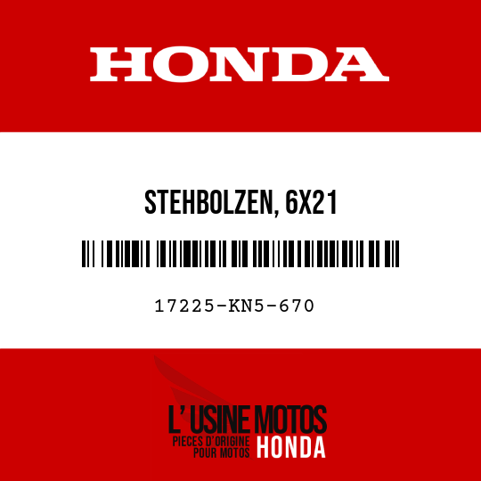 image de 17225-KN5-670 STEHBOLZEN, 6X21