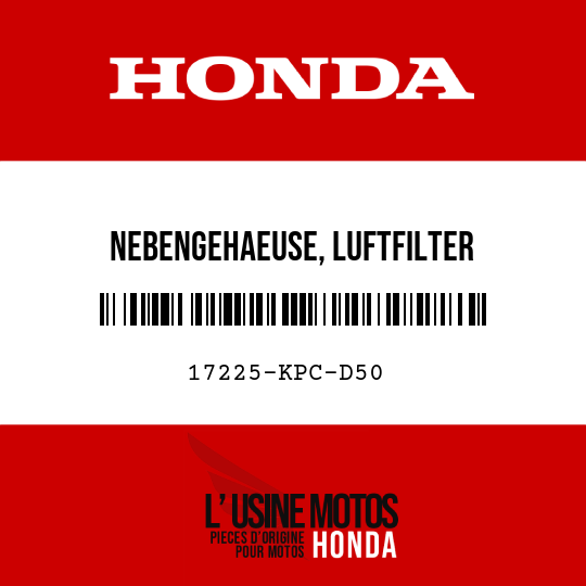 image de 17225-KPC-D50 NEBENGEHAEUSE, LUFTFILTER