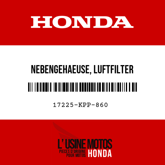 image de 17225-KPP-860 NEBENGEHAEUSE, LUFTFILTER