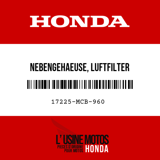 image de 17225-MCB-960 NEBENGEHAEUSE, LUFTFILTER