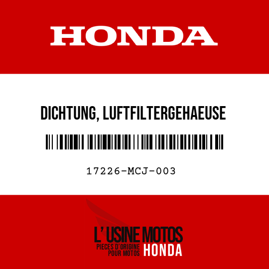 image de 17226-MCJ-003 DICHTUNG, LUFTFILTERGEHAEUSE