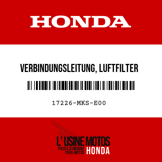 image de 17226-MKS-E00 VERBINDUNGSLEITUNG, LUFTFILTER LINKS