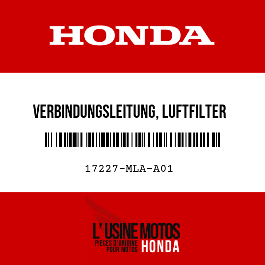 image de 17227-MLA-A01 VERBINDUNGSLEITUNG, LUFTFILTER LINKS