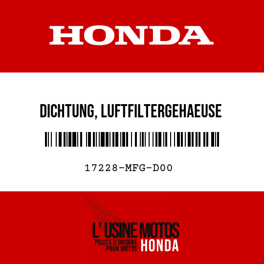 image de 17228-MFG-D00 DICHTUNG, LUFTFILTERGEHAEUSE