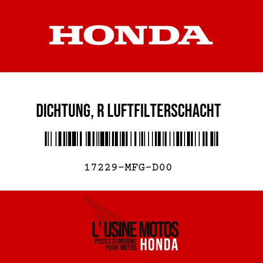 image de 17229-MFG-D00 DICHTUNG, R LUFTFILTERSCHACHT