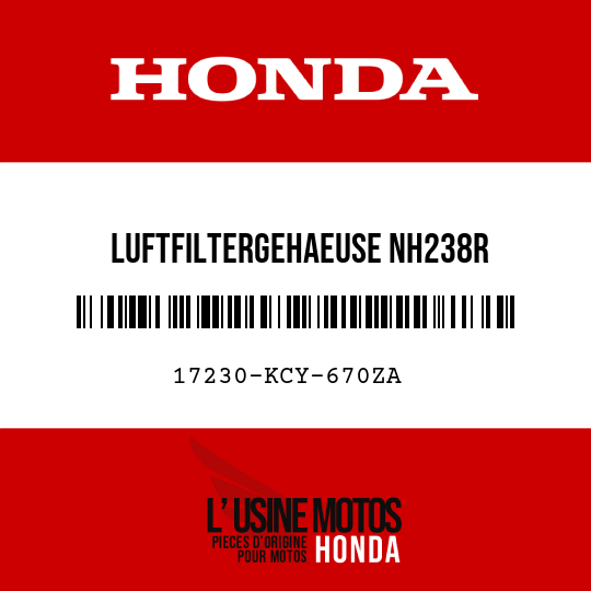 image de 17230-KCY-670ZA LUFTFILTERGEHAEUSE NH238R 