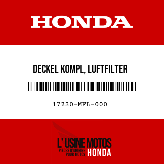image de 17230-MFL-000 DECKEL KOMPL, LUFTFILTER