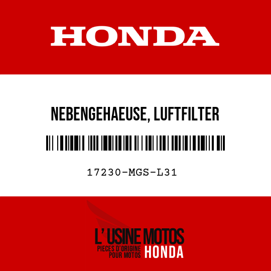 image de 17230-MGS-L31 NEBENGEHAEUSE, LUFTFILTER