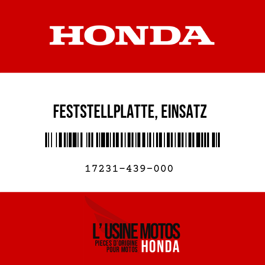image de 17231-439-000 FESTSTELLPLATTE, EINSATZ