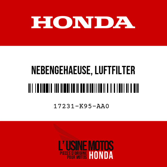image de 17231-K95-AA0 NEBENGEHAEUSE, LUFTFILTER