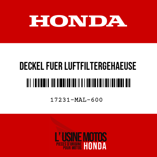 image de 17231-MAL-600 DECKEL FUER LUFTFILTERGEHAEUSE
