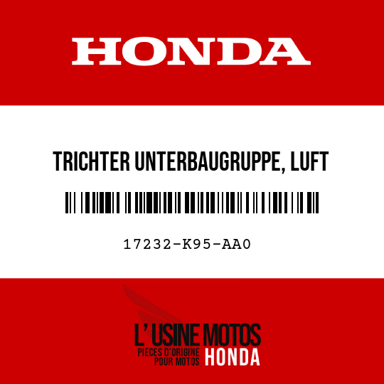 image de 17232-K95-AA0 TRICHTER UNTERBAUGRUPPE, LUFT