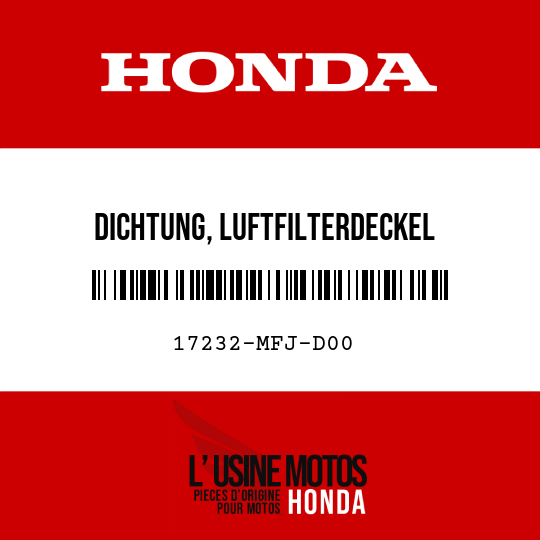 image de 17232-MFJ-D00 DICHTUNG, LUFTFILTERDECKEL