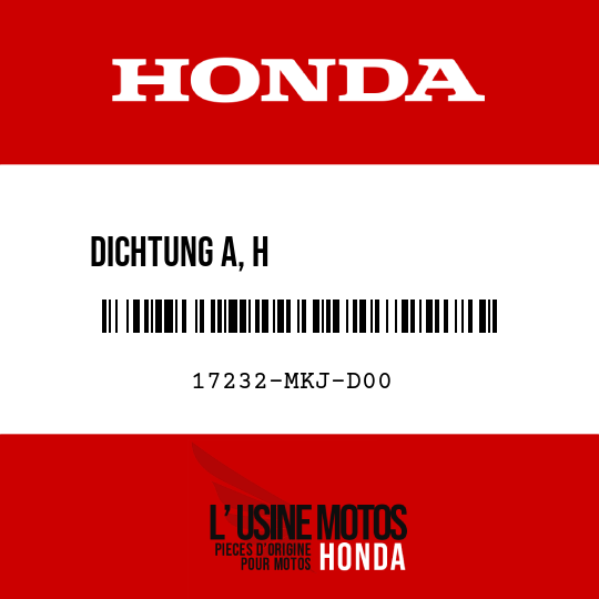 image de 17232-MKJ-D00 DICHTUNG A, H                LUFTFILTERGEHAEUSE
