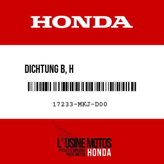 image de 17233-MKJ-D00 DICHTUNG B, H                LUFTFILTERGEHAEUSE