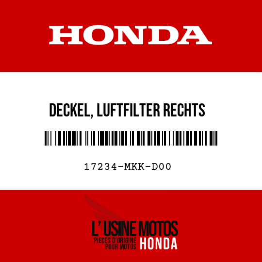 image de 17234-MKK-D00 DECKEL, LUFTFILTER RECHTS