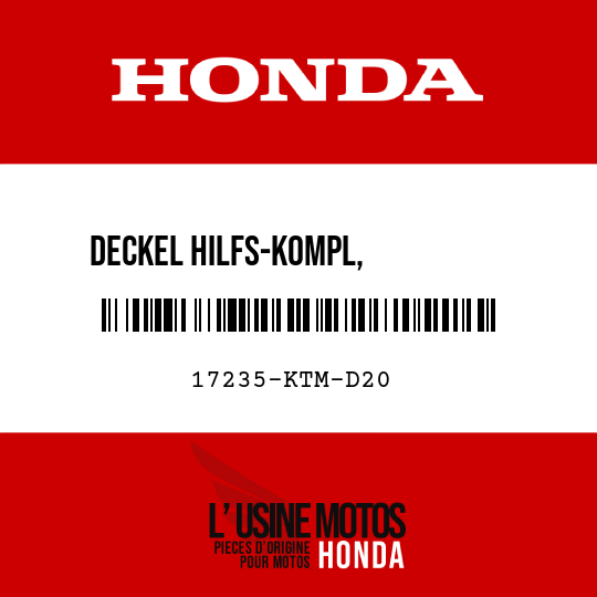 image de 17235-KTM-D20 DECKEL HILFS-KOMPL,          LUFTFILTER