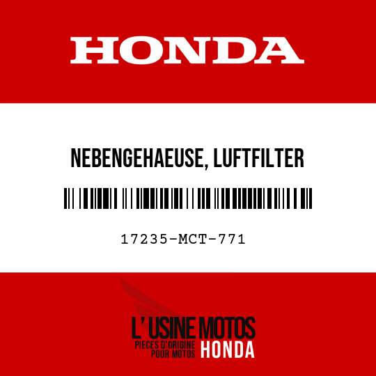 image de 17235-MCT-771 NEBENGEHAEUSE, LUFTFILTER