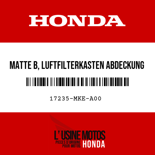image de 17235-MKE-A00 MATTE B, LUFTFILTERKASTEN ABDECKUNG R
