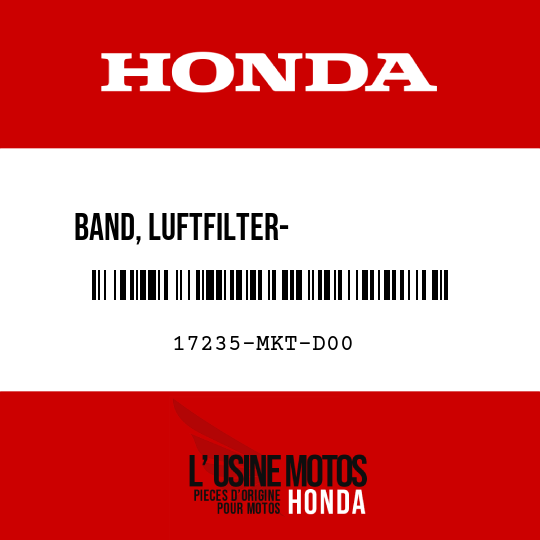 image de 17235-MKT-D00 BAND, LUFTFILTER- VERBINDUNGSROHR (52)