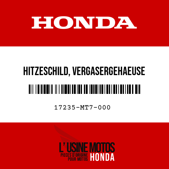image de 17235-MT7-000 HITZESCHILD, VERGASERGEHAEUSE