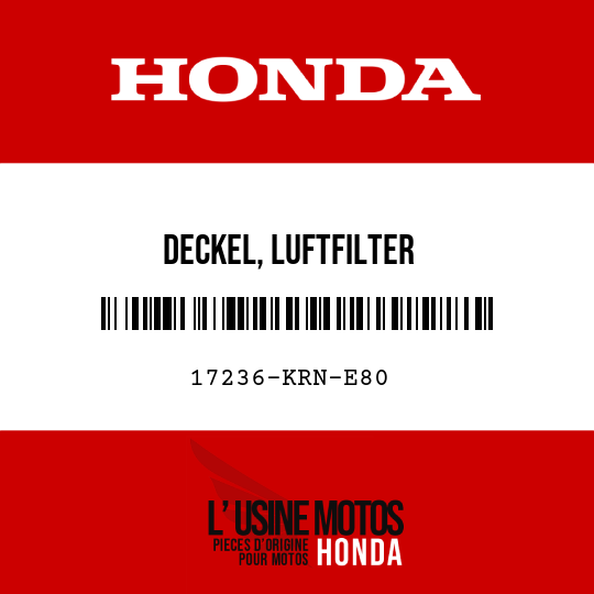 image de 17236-KRN-E80 DECKEL, LUFTFILTER
