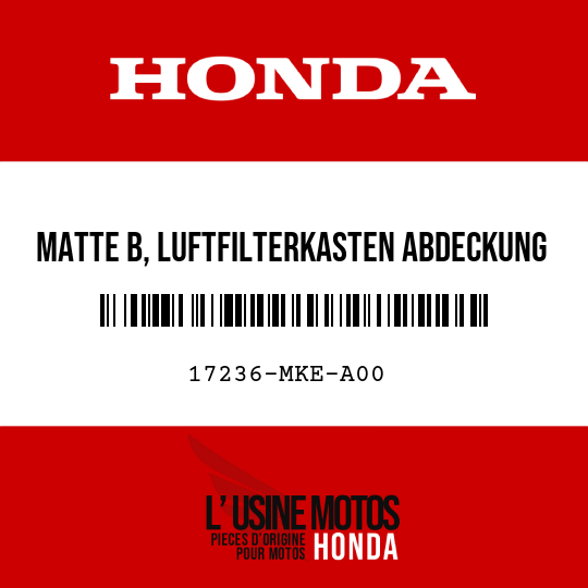 image de 17236-MKE-A00 MATTE B, LUFTFILTERKASTEN ABDECKUNG L