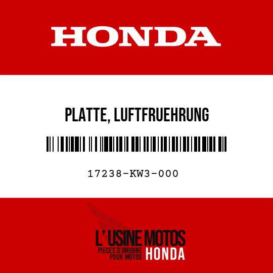 image de 17238-KW3-000 PLATTE, LUFTFRUEHRUNG