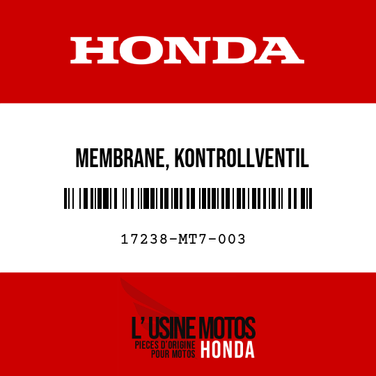 image de 17238-MT7-003 MEMBRANE, KONTROLLVENTIL